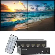 Yinker 4K Video Wall Controller, 2x2, 4K@30Hz, HDMI Video Wall Processor Supports 1x1, 1x2, 1x3, 1x4, 2x1, 4x1-1 HDMI Input and 4 HDMI Outputs