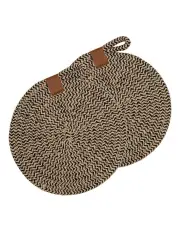 [Ladelle] Nixon Trivet 2 Pack in Natural/Black