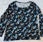 White House Black Market Long Sleeve Rayon/Spandex Top. Size Large New with tag