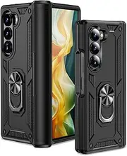 Compatible with Samsung Galaxy Z Fold5 Cover,Compatible with Samsung Galaxy Z Fold5 5G SM-F946 Car Mount Kickstand 2 in 1 Phone Case Black
