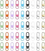 [Hpmjz] 45Pcs Metal Lobster Claw Clasps 360° Swivel Snap Hooks Key Chain Hooks Swivel Lanyards Key Chain Hook DIY Claw Clasps Keys Ring Purses Strap for Jewelry Bag Keychain Art Craft Jewelry Making Connector