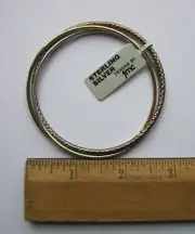 x3 Trio Bracelets Bangles, Sterling Silver .925 Jewelry, Designed by FMC