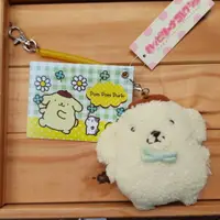 在飛比找樂天市場購物網優惠-真愛日本 三麗鷗 布丁狗 幸運草 造型娃 票卡套 附泡麵繩掛