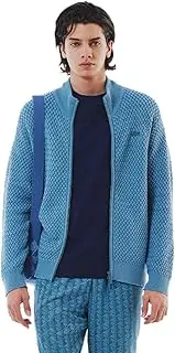 [Lacoste] Men's Basketball Knit Zip Up Cardigan