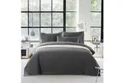 Ramesses Elite Spring Fresh Egyptian Cotton Sateen Quilt Cover Set 1500TC Queen Charcoal