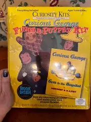 Vintage 1997 Curious George Finger Puppet Set New Factory Sealed