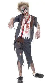 School Uniform Boys Zombie Costume