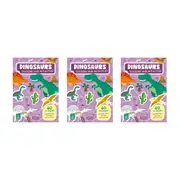 3x Sassi Stickers & Activities Book Kids/Children Learn Play Read Dinosaurs 3y+