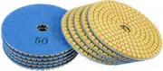 uxcell Diamond Polishing Sanding Grinding Pads Discs 4 Inch Grit 50 10 Pcs for Granite Concrete Stone Marble