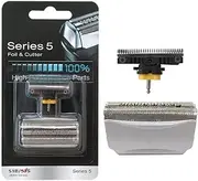 51S Electric Shaver Replacement Foil Head with Cutter Compatible for BRAUN Series 5 510, 550, 560, 570cc, 590cc, 590cc 8581, 8583, 8585, 8588, 8590, 8781, 8783, 8790