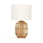 Oriel Lighting TEGAL Bamboo Table Lamp