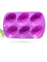 Easter Egg Muffin Pan 6 Cup Silicone Purple Muffin Pan NEW