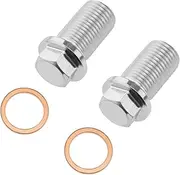 Pack of 2 Car Oil Drain Plug M14 x 1.5 mm Compatible with Mercedes-Benz B C E G R S Class 05073945AA Engine Sump Drain Plug Screw with Sealing Ring Car Replacement Parts