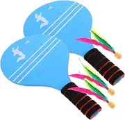 PAMINGONO Badminton Suit for Boys and Girls Beach Paddle Ball Set Rackets Shuttlecocks Bag and Girls Badminton Racket