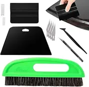 Smoothing Tool Kit for Applying Peel and Stick,Multi-Function Smoothing Tool Set - Adhesive Paper Set Includes Big Smoothing Squeegee, Felt Scraper, Craft Cutters and Wallpaper Brush for Bathroom