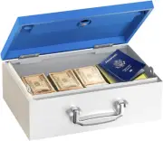 Safe Box with Key, Small Safe Deposit Box for Home Storage Fireproof Waterproof