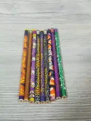 9 Halloween Unsharpened Pencils Trick or Treat Pumpkins Skulks Spider Webs