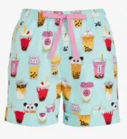 NEW PETER ALEXANDER BUBBLE TEA PJ SHORTS WOMENS M RRP$69.95