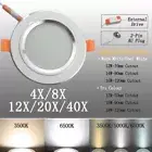 4X/8X/12X Downlight LED DIM CCT 70mm90mm120mm 12W-18W with AU Plug Cool White