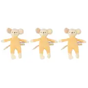 3PK Annabel Trends Cuddly Wuddlies Plush Kids/Toddler Play Toy 17x6cm Sml Mouse