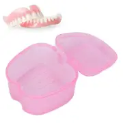 Denture Bath Case Box Soak Container Colored False Teeth Storage Box With Ba MNS
