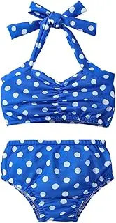 [Generic] Girl Swimsuit Baby Girl Bikini Kids Toddler Polka Dot Swimsuits Swimwear Beach Bathing Suit Bikinis Set Swim Suit 7