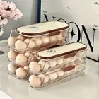 Transparent Refrigerator Egg Storage Box Food Grade Large Egg Holder for Home
