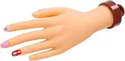 FOYTOKI Nail Art Practice Hand Model Fake Hand Manicure Training Tool Portable Realistic