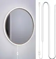 3m LED Vanity Mirror Strip, 6500K White Dimmable Touch USB Neon LED Strip Lights, Waterproof SMD 2835 for Makeup & Bathroom Home Décor