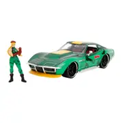 Street Fighter Cammy W/ 1969 Corvette Stingray Die-Cast Vehicle Toy 1:24 Scale