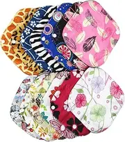 Ipetboom 5pcs Mom-breast Pads Washable Sanitary Napkins Reusable Menstrual Pads Charcoal Fiber Nursing m