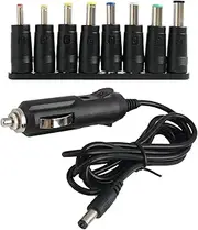 EuAcesry Cigarette Lighter Cable 12 V, 1.5 m Car DVD Player Charging Cable Cigarette Lighter with 8 Pieces Jack Adapter Cigarette Lighter Cable for DVD Player Mobile Phone TV