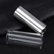 2 Pcs Guitar Parts Medium Bottleneck Glass Slide Slider Stainless Steel