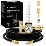 RX WELD Argon Regulator Flow Meter Gas Gauge for Mig Tig Weld with