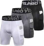 [Generic] Pack Men Shorts Active Workout Under with Pocket