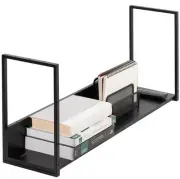 VIVO Black 30" Under Desk Shelf Storage Organizer System