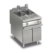 Baron 10+10L Split Pot Electric Deep Fryer 900Mmd - Commercial Deep Fryers (SI-Q90FRI/E610) - Q90FRI/E610-SI