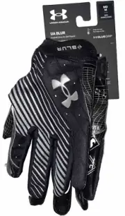 Under Armour Blur Mens Medium Football Gloves Adult Glue Grip Black MSRP $50