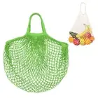 1-Pack Reusable Washable Mesh Net String Grocery Bags [Green,Short Handle]