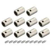 10Pcs 5.5mm Metal Shoelace Tips Screws Shoelace End Tip Cords End Bright Silver