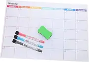 WEKAMOS 5Pcs Magnetic Monthly Planner Whiteboard Calendar Set with Brush Erasable Dry Erase Design for Home Office and School Use for Lists and Reminders