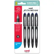 Uni Jetstream Rollerball Pen 1.0mm Blue 4 Pack