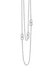 Lagos Sterling Silver Signature Caviar Fluted Station Necklace, 32