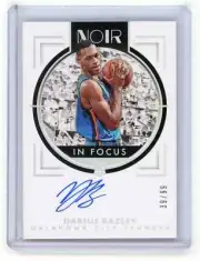 2019-20 Panini Noir Darius Bazley In Focus Auto Autograph Rookie Card #d 39/99