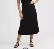 Witchery Acetate Split Slip Skirt BNWT Black Size 6