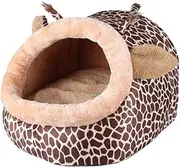 JIANYUESoft Warm Dog House Leopard Pet Sleeping Bag House for Small Medium Dog Cats Pet Supplies Cat Products Dog Kennel