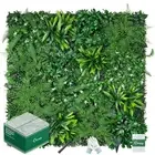 Grooy Grass Wall Artificial Boxwood Panels 20"x20"8pcs Privacy Hedge Fence Sc...