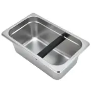 (Retangular)Large Coffee Knock Box Stainless Steel Coffee Grounds Container US