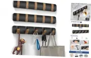 3 Pack Wall Mounted Coat Rack, Floating Rack with Retractable Hooks, Door Wall