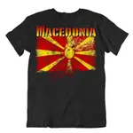 MACEDONIA 國旗 T 恤 T 恤 T 恤上衣城市地圖 VERGINA SUN BELARUS 良好紡織品